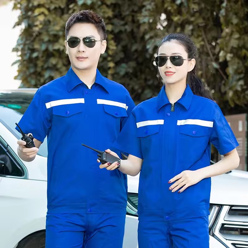 夏季短袖工作服套装定制