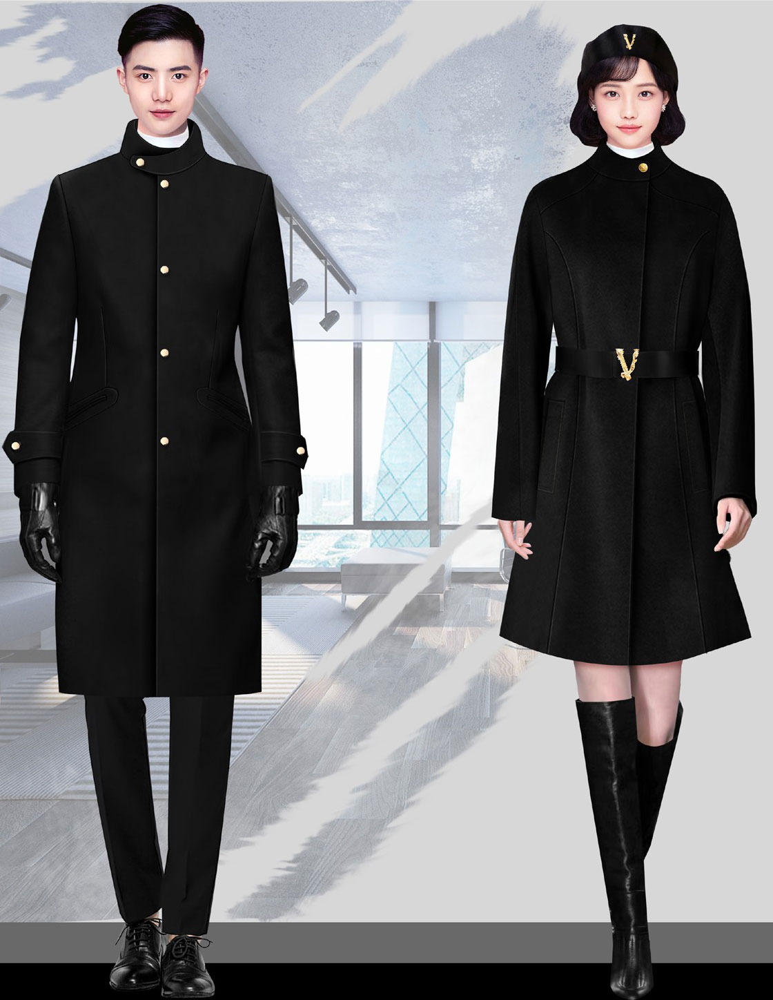 秋冬季新款时尚大衣职业装定制商务外套大衣 秋冬季新款时尚大衣职业装定制商务外套大衣