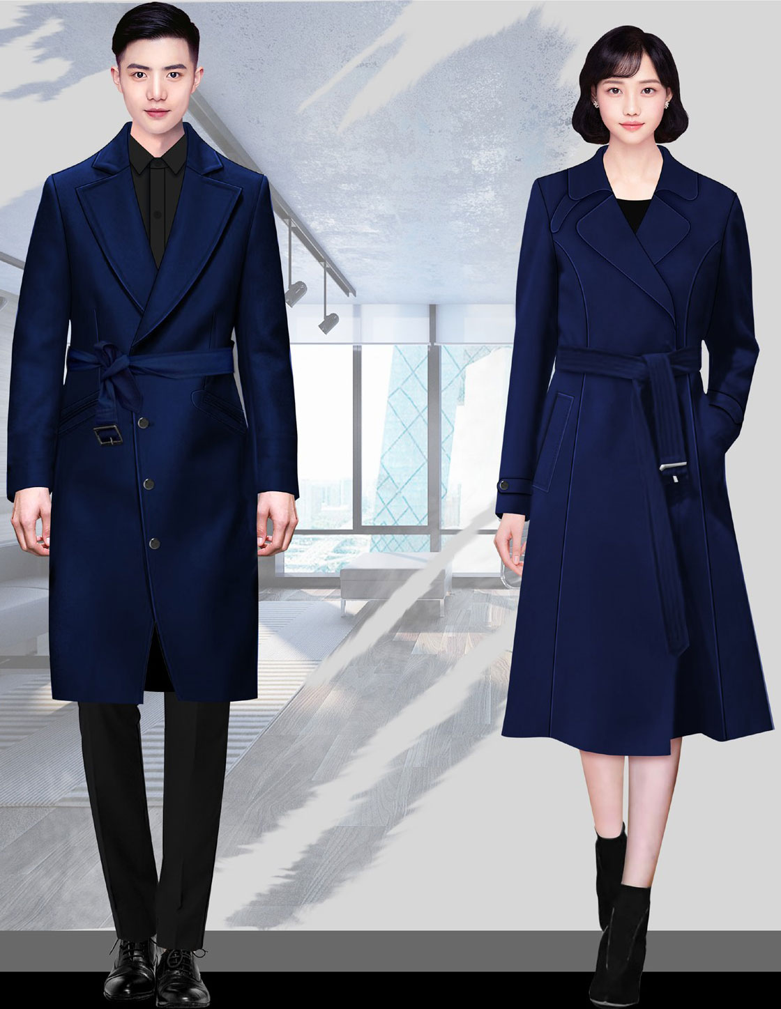 秋冬季新款时尚大衣职业装定制商务外套大衣 秋冬季新款时尚大衣职业装定制商务外套大衣