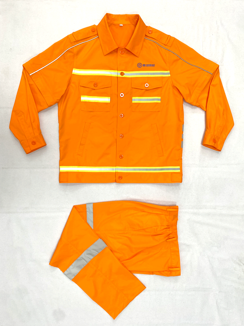 春秋季长袖环卫服套装定制加反光条高能见度工作服定制 派登服饰