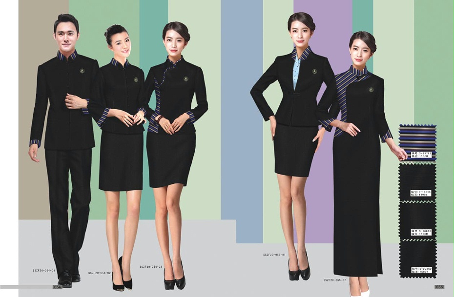 餐饮酒店服务员工作服订做厂家