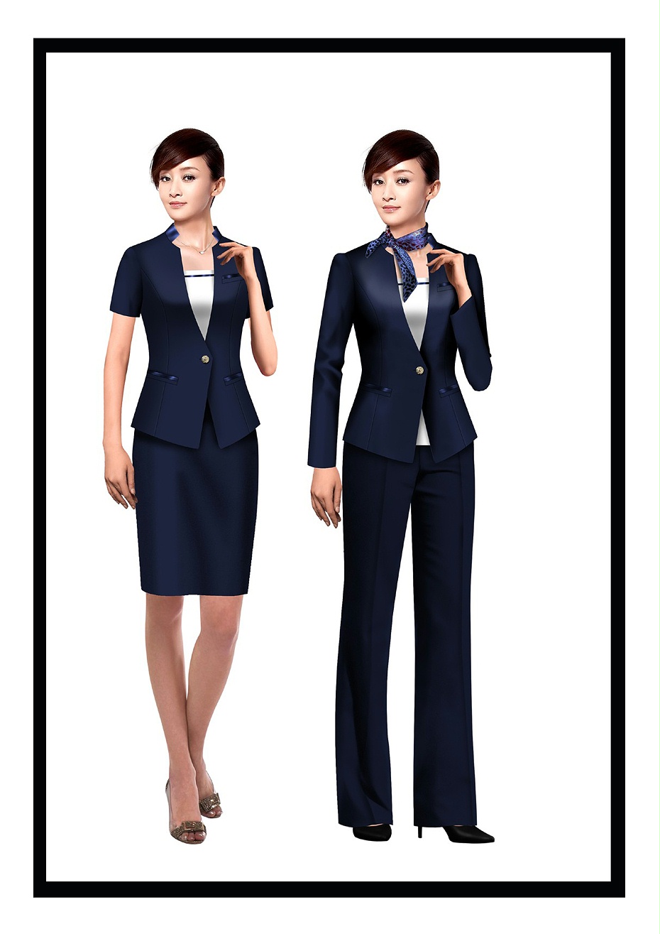 4款银行工作装西服｜银行办公室员工制服