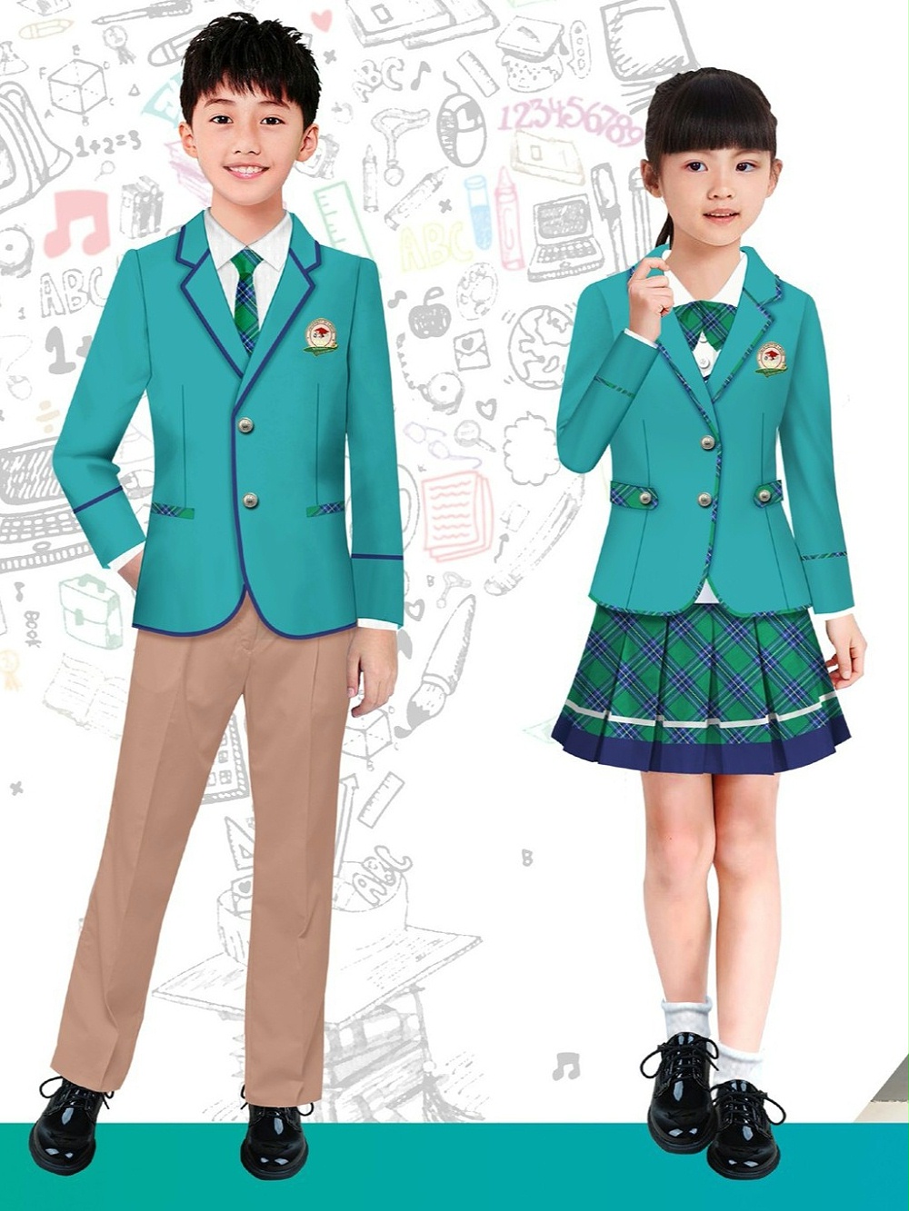 4款春秋季中小学生校服 外国语学校校服 公立私立学校校服 4款春秋季中小学生校服 外国语学校校服 公立私立学校校服