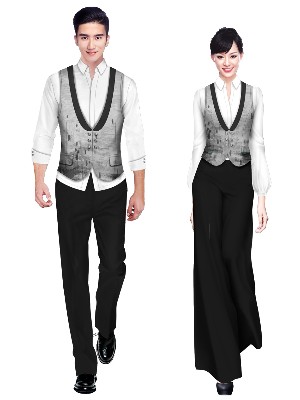 西餐厅服务员工作服