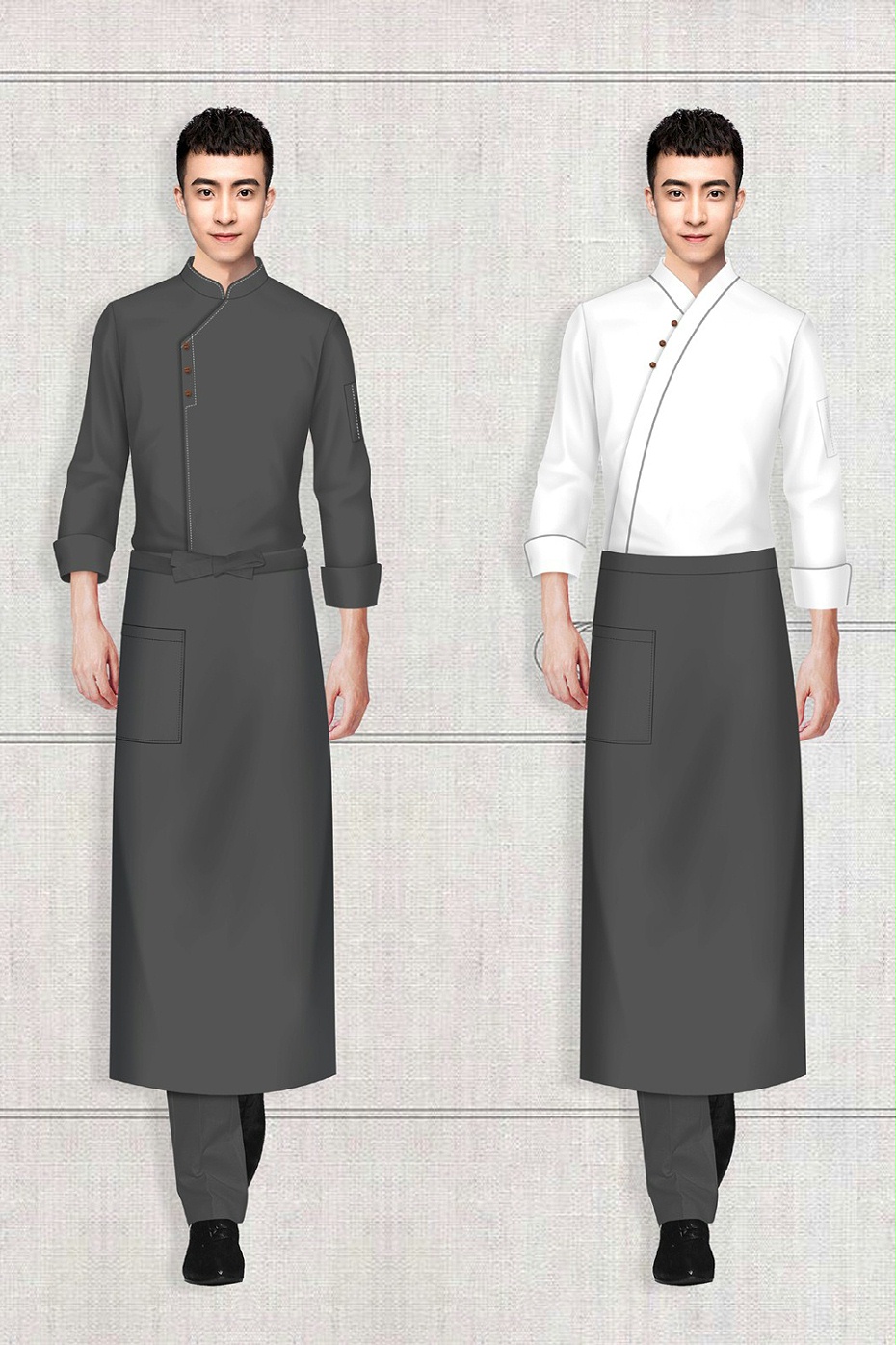 中式酒店员工工作服定制 中式酒店员工工作服定制