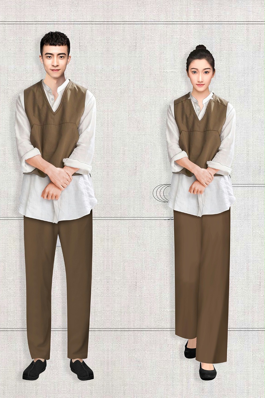 酒店员工工作服定制 酒店员工工作服定制