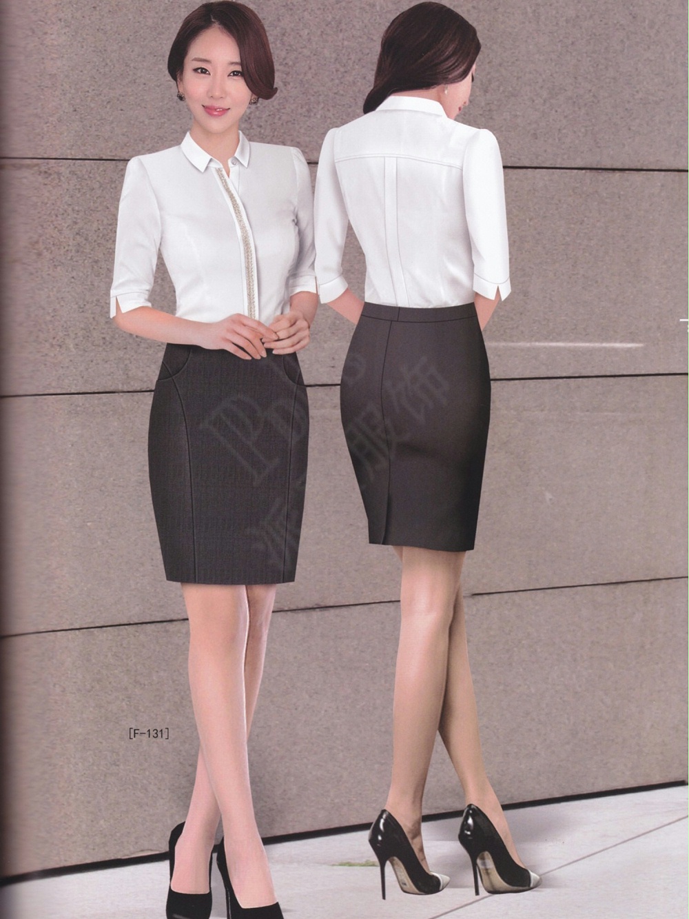 职业连衣裙工装酒店前台工作服