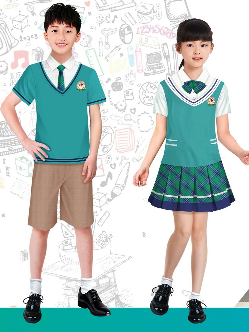 2款小学生校服 夏季短袖校服运动服 2款小学生校服 夏季短袖校服运动服