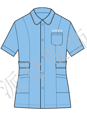 美容医院护士工装定制，印花棉涤纶氨纶针织工作服定制