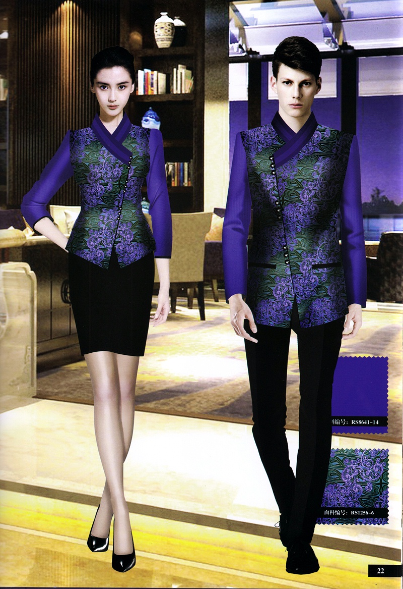 茶厂工作服、茶叶加盟店员工服装定做款式图片