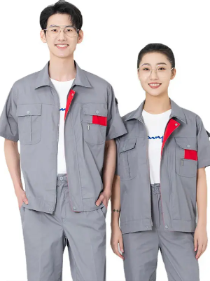 夏季短袖工作服套装定制耐磨防烫电工服工程服批量定制 派登服饰